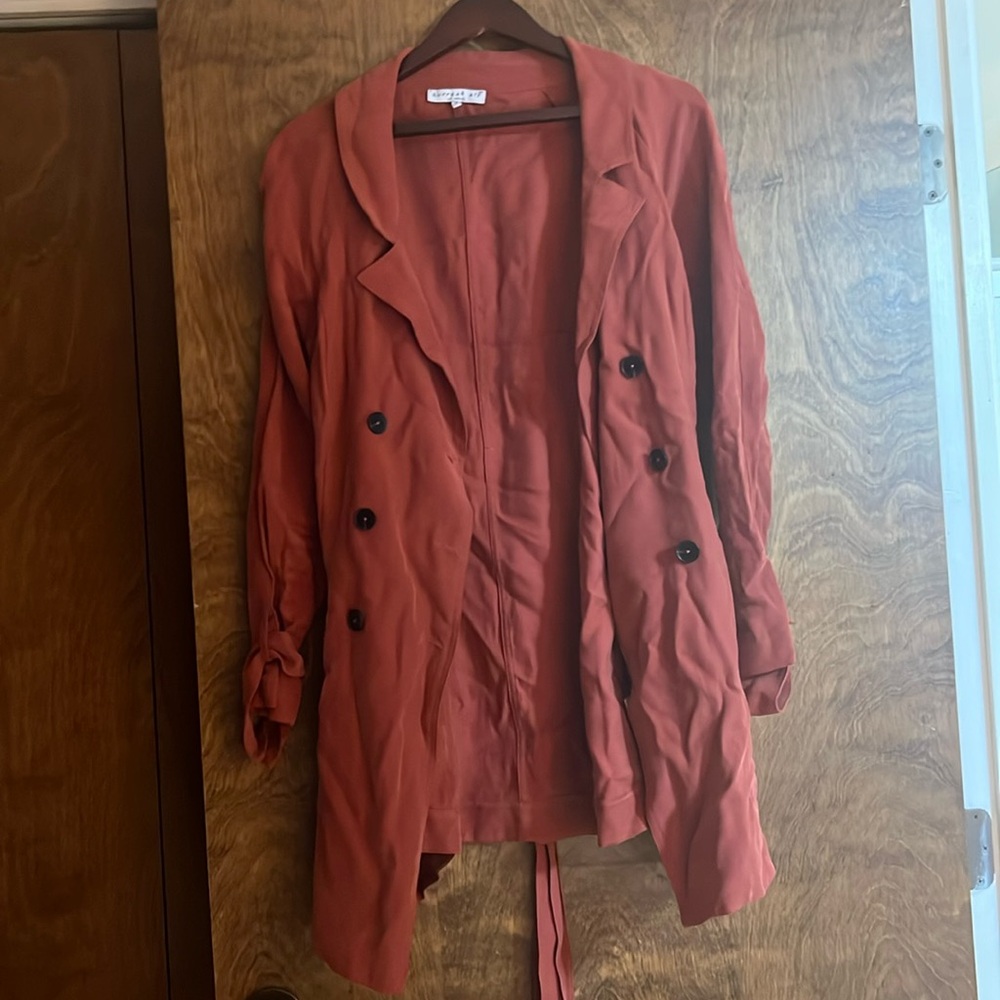 Current Air Los Angeles Burnt Orange Trench Coat